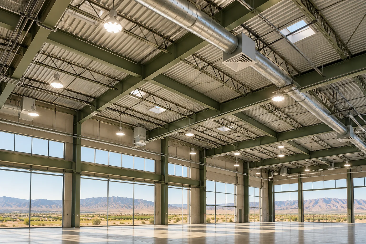 Clean warehouse ceiling