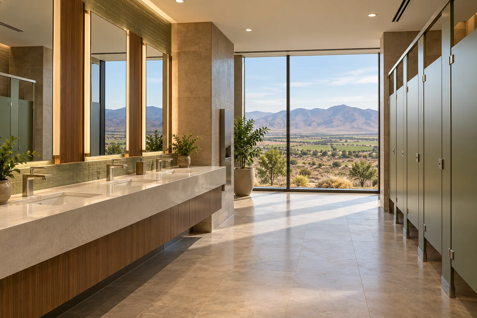 Clean restroom
